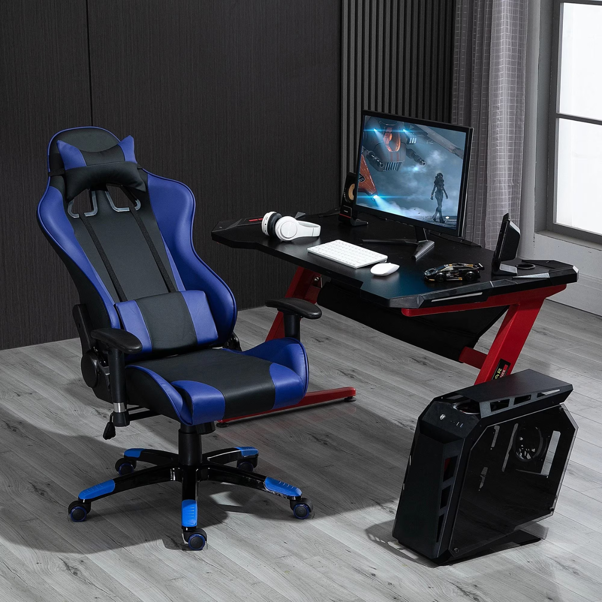 Scaun Gaming Extreme1 din Piele Sintetica Rotativ si Reclinabil