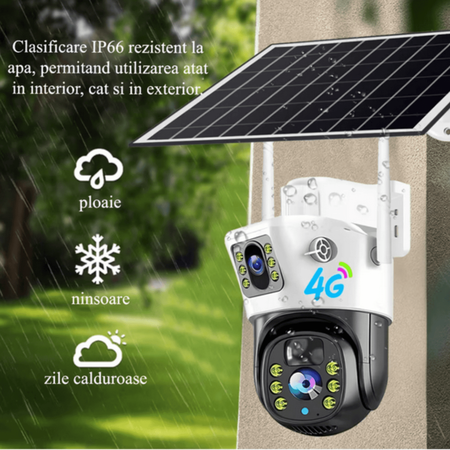 Camera de supraveghere SPY® 2in1 cu Panou Solar inclus 10W, 4MP,4K,Sim,4G - Seliodrox srl