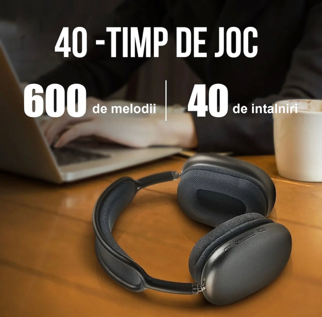 Casti Wireless Over the Ear Gt10 RoHS® Wireless sau Jack 3.5 - Seliodrox srl