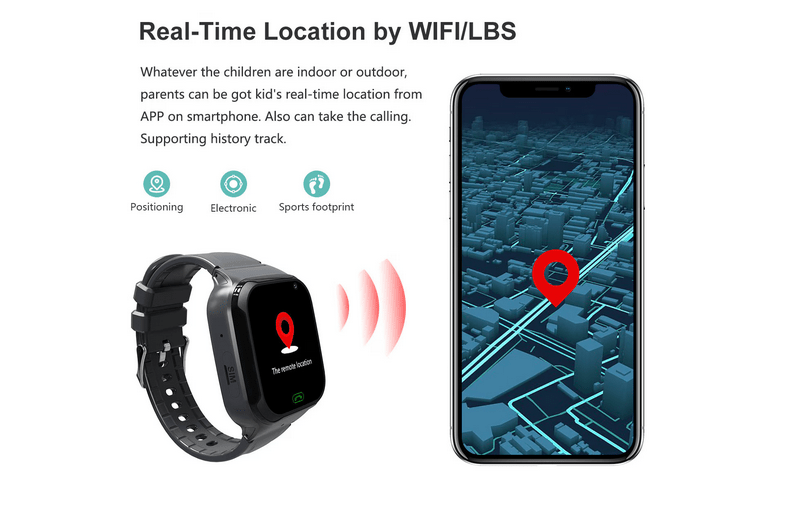 Ceas SmartWatch pentru Copii cu localizare GPS,sim 4G,buton SOS - Seliodrox srl
