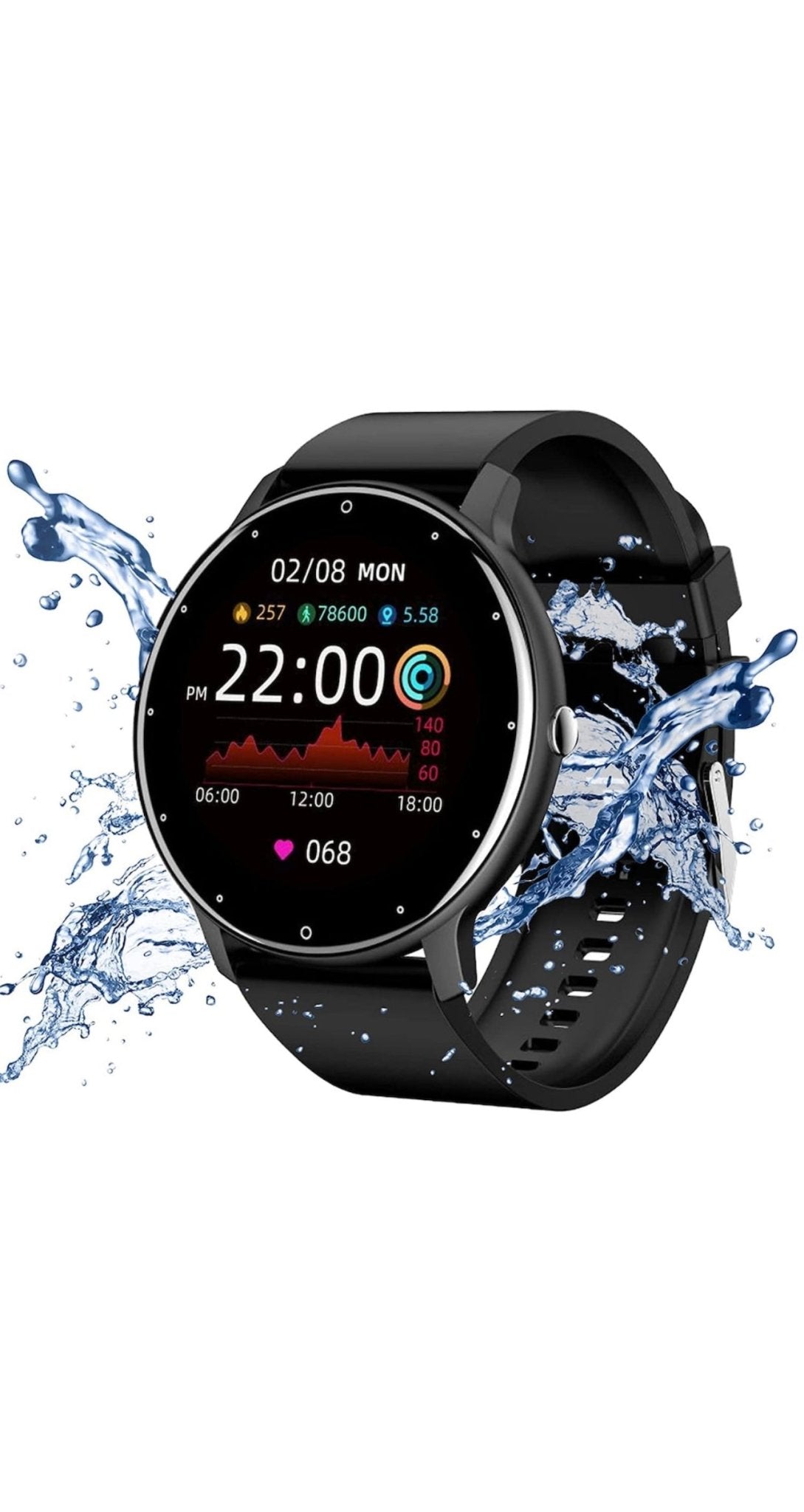 Ceas smartwatch si bratara fitness RoHS® Negru - Seliodrox srl