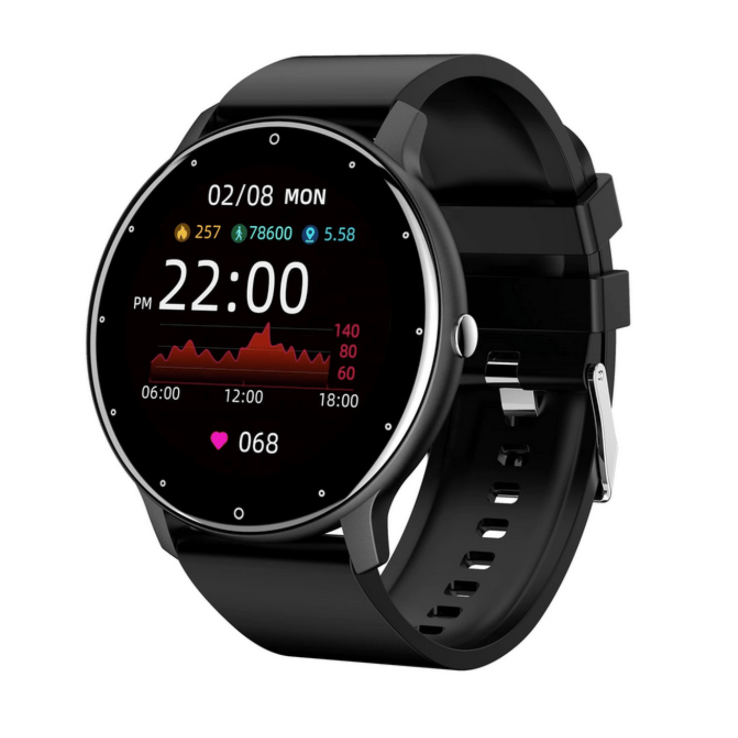 Ceas smartwatch si bratara fitness RoHS® Negru - Seliodrox srl