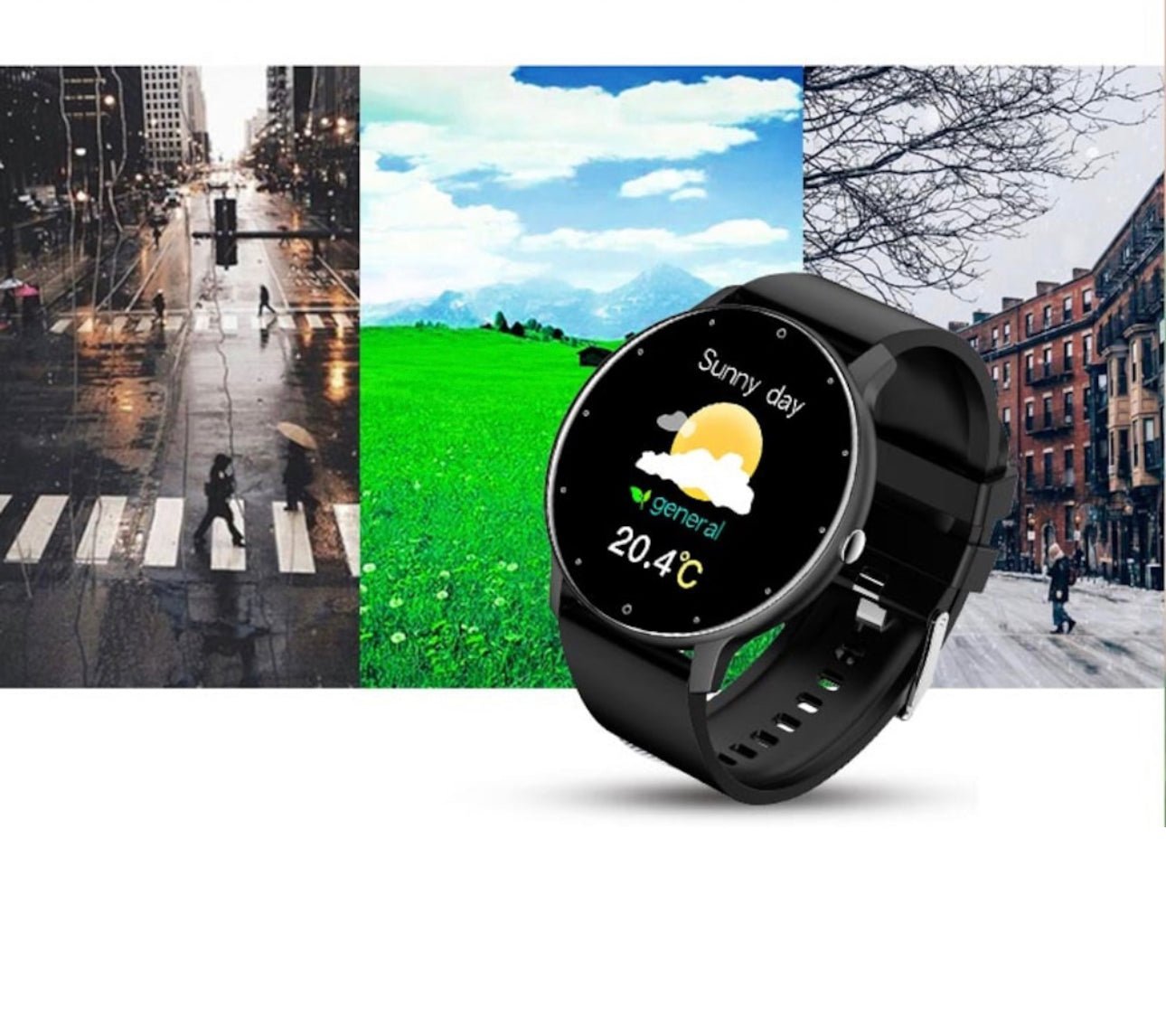 Ceas smartwatch si bratara fitness RoHS® Negru - Seliodrox srl