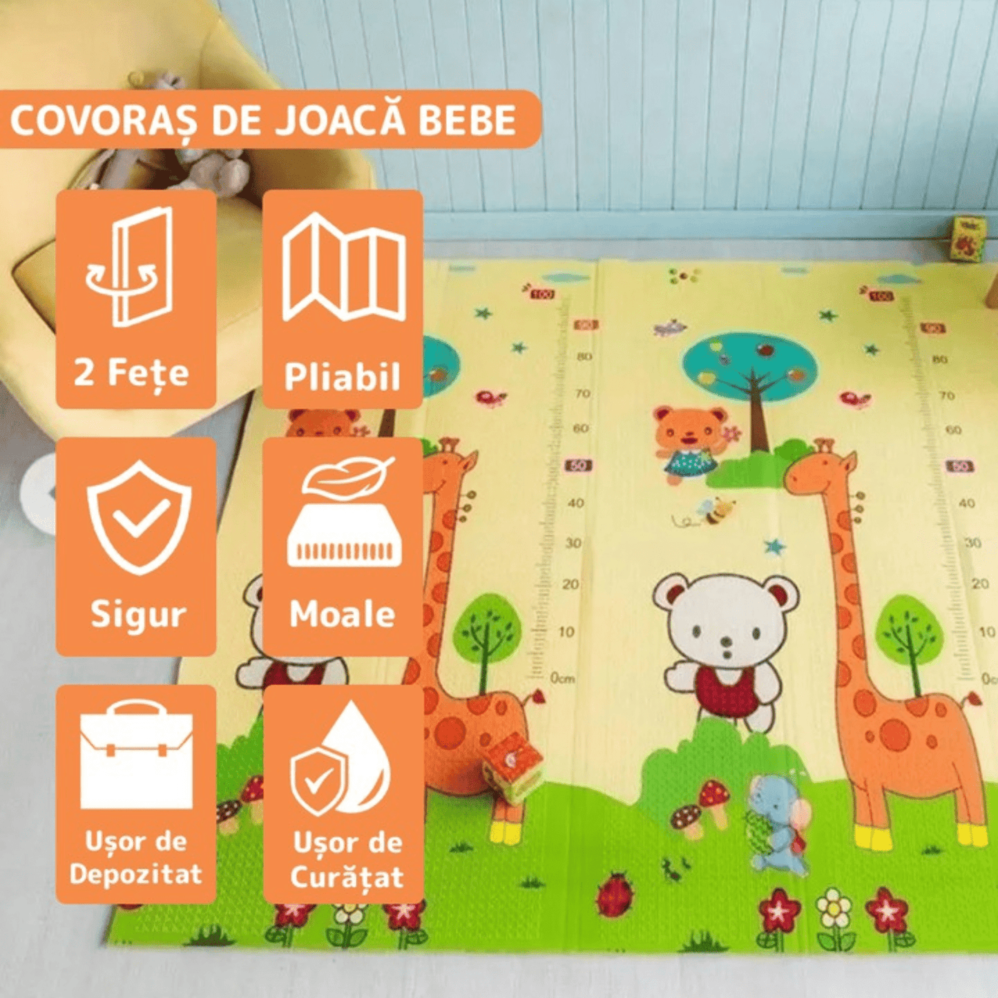 Covoras de Joaca pentru Copii HappyK® - Seliodrox srl