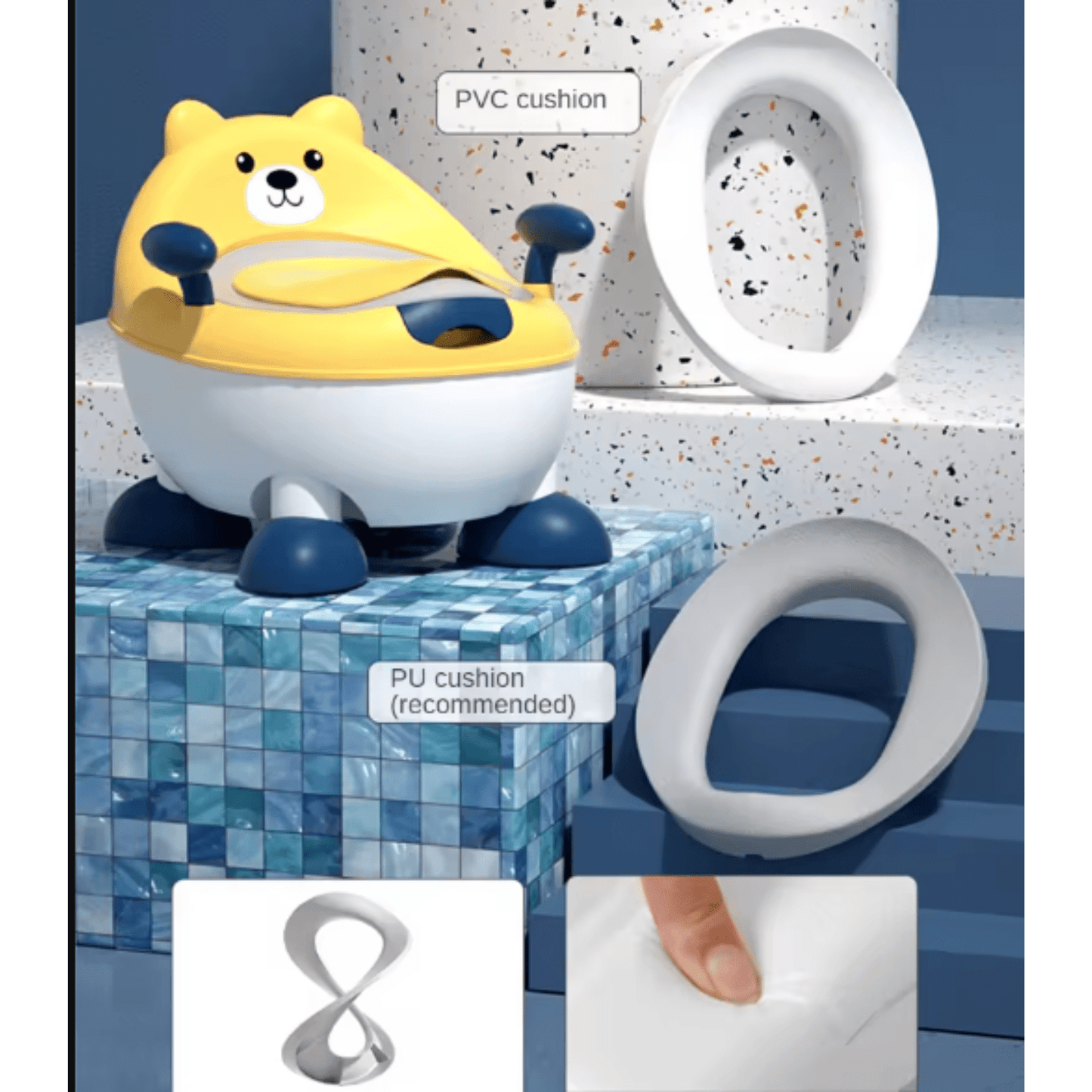 Olita pentru copii Bear Potty Yellow - Seliodrox srl