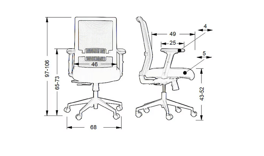Scaun pivotant ergonomic pentru casa si birou - Seliodrox srl