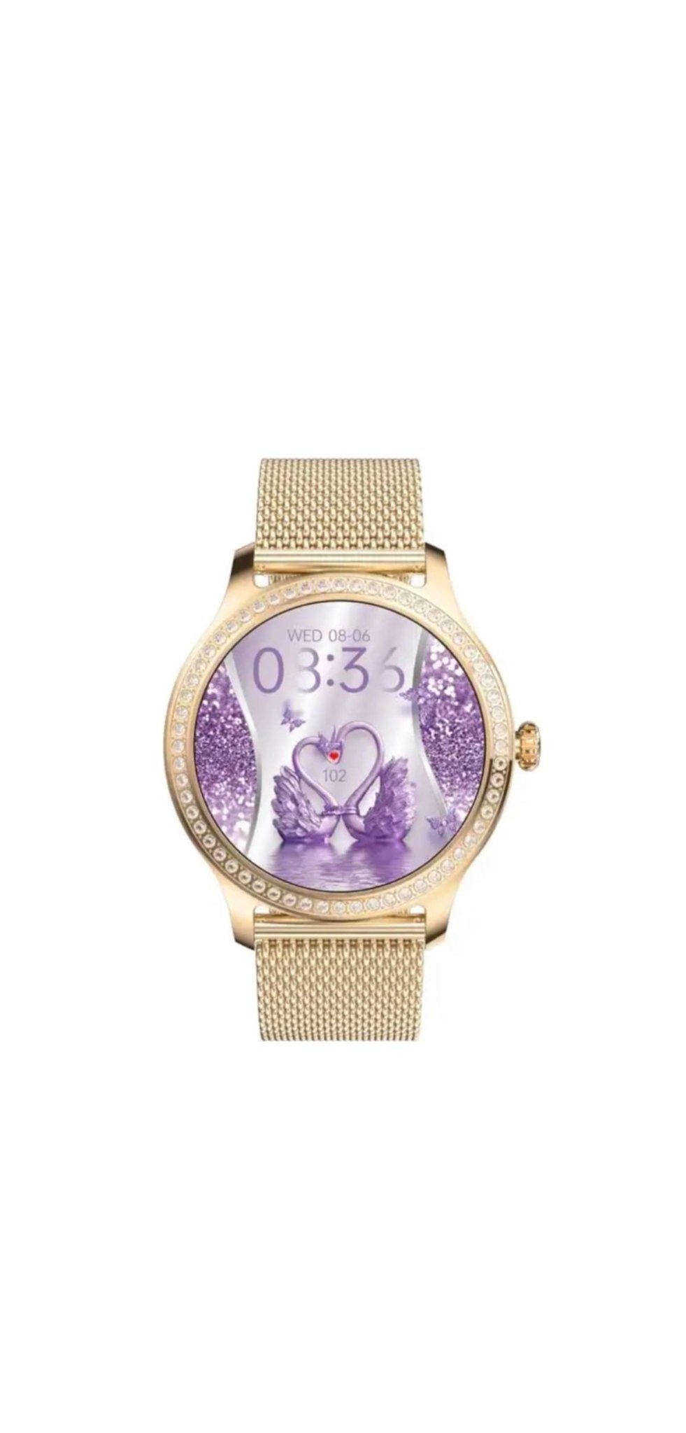 SmartWatch RoHS® Auriu/Gold cu pietre de tip Swarovski - Seliodrox srl