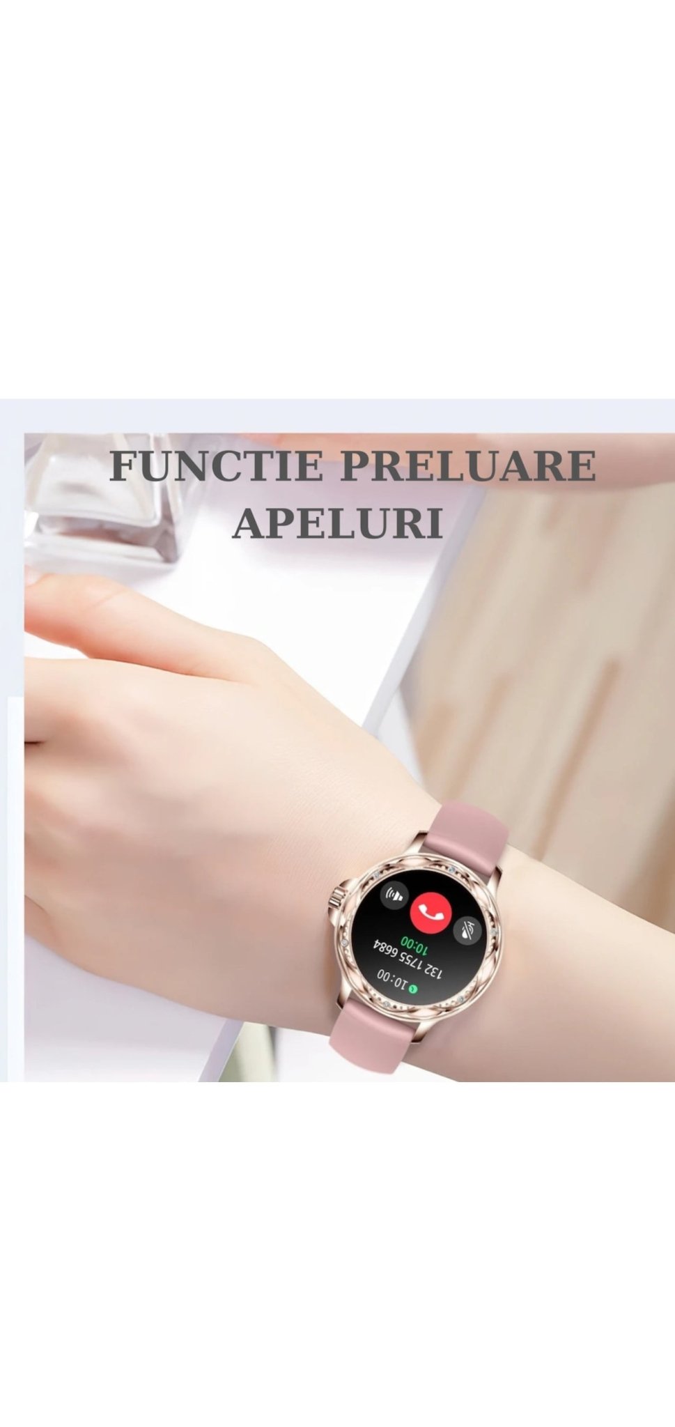 SmartWatch RoHS® Auriu/Gold cu pietre de tip Swarovski - Seliodrox srl