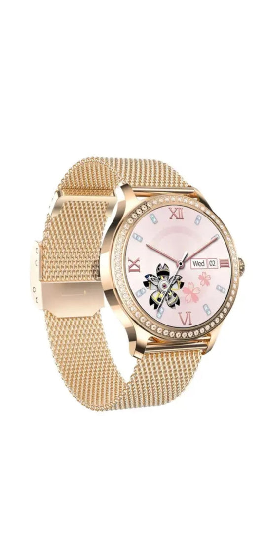 SmartWatch RoHS® Auriu/Gold cu pietre de tip Swarovski - Seliodrox srl