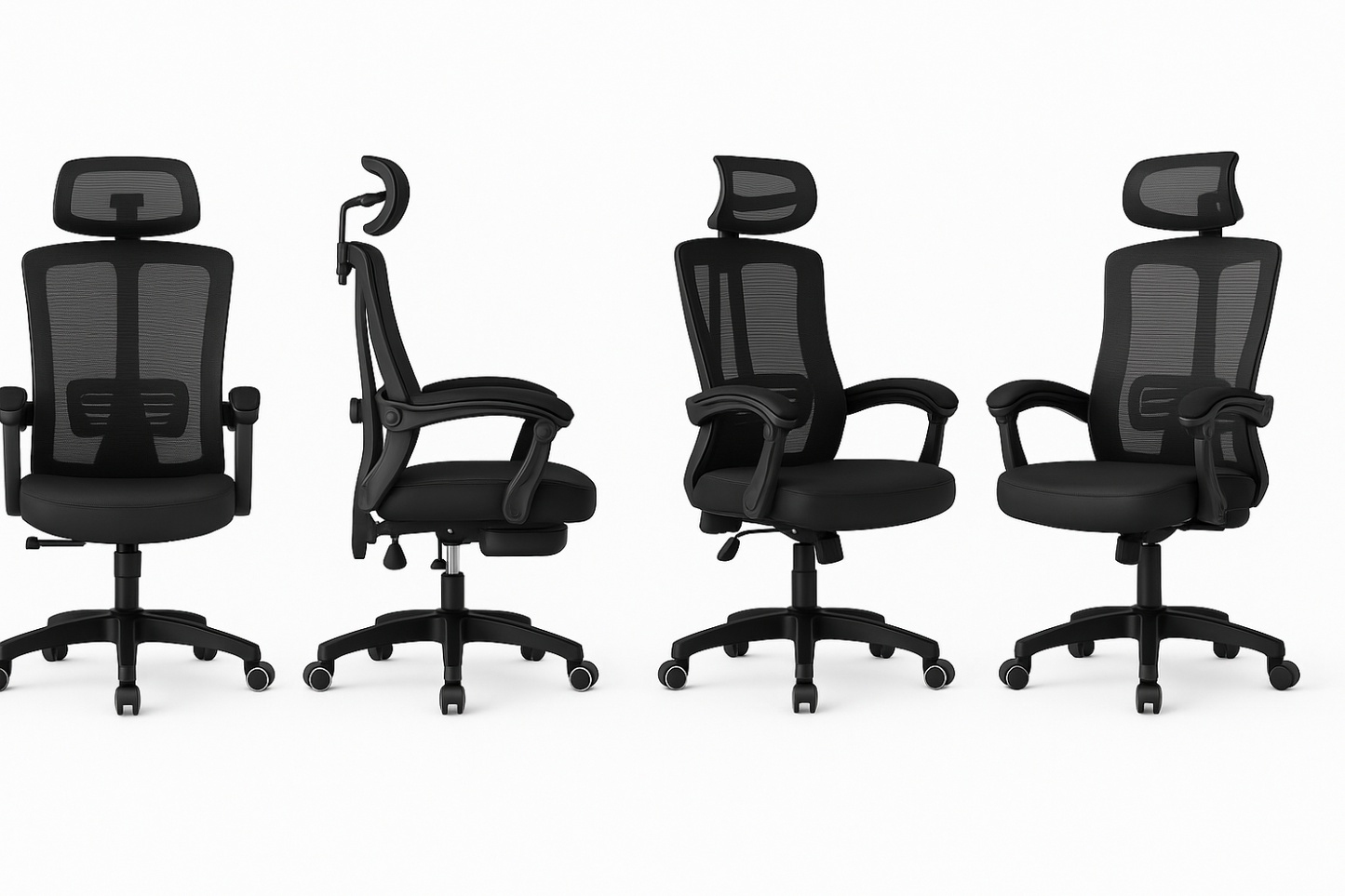 Scaun reglabil pentru Birou sau Gaming Ergonomic Negru