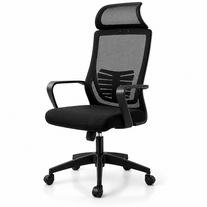 Scaun Ergonomic Reglabil pentru Birou si Gaming, Negru inchis