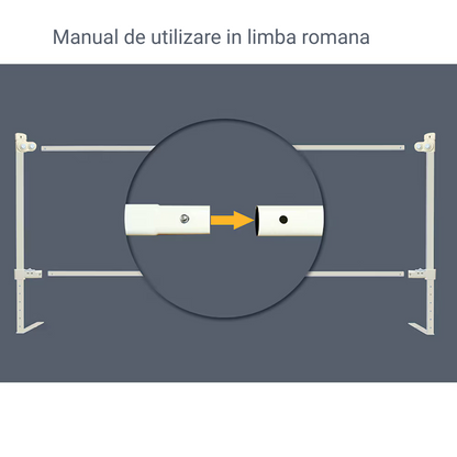 Set 3 Bariere Siguranta Pat Gri 2x200cm + 1x140cm, Înălțime Reglabilă 68-98cm, Protecție pentru Orice Pat,Gri,Conectori Inclusi
