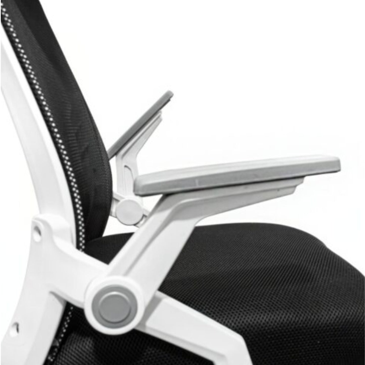 Scaun ergonomic birou gaming RoHS® negru cu alb – reglabil stil bicolor modern – imagine 2