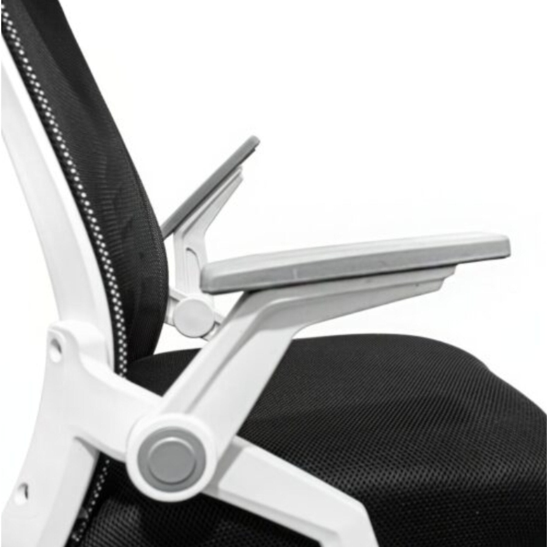 Scaun ergonomic birou gaming RoHS® negru cu alb – reglabil stil bicolor modern – imagine 2