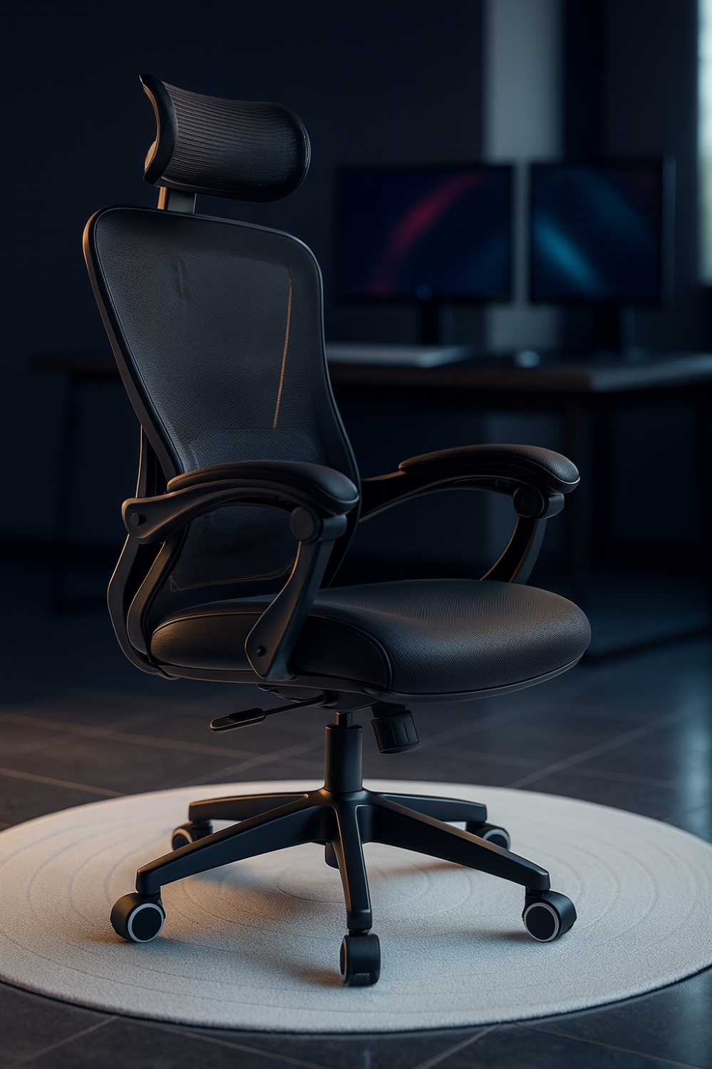 Scaun reglabil pentru Birou sau Gaming Ergonomic Negru