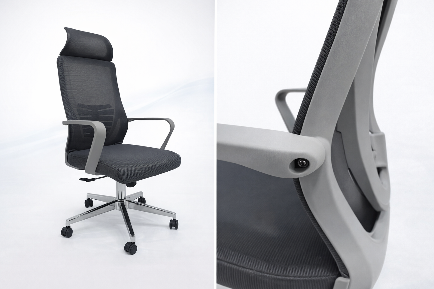 Scaun ergonomic gaming birou RoHS® gri – reglabil design modern confort maxim – imagine 3