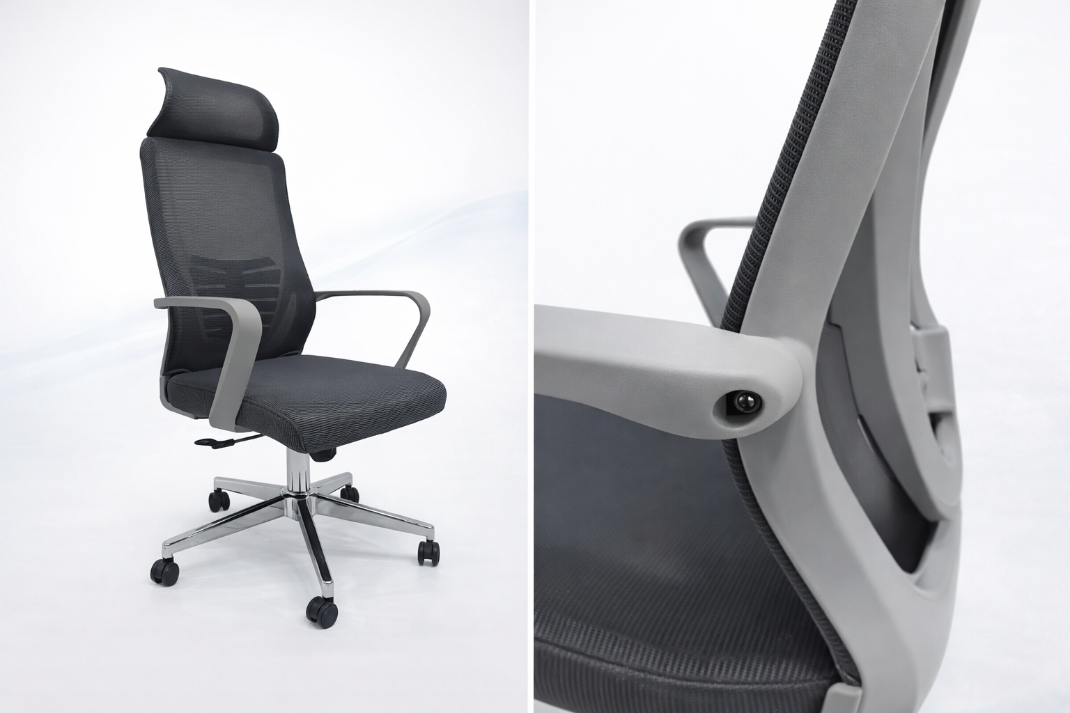 Scaun ergonomic gaming birou RoHS® gri – reglabil design modern confort maxim – imagine 3