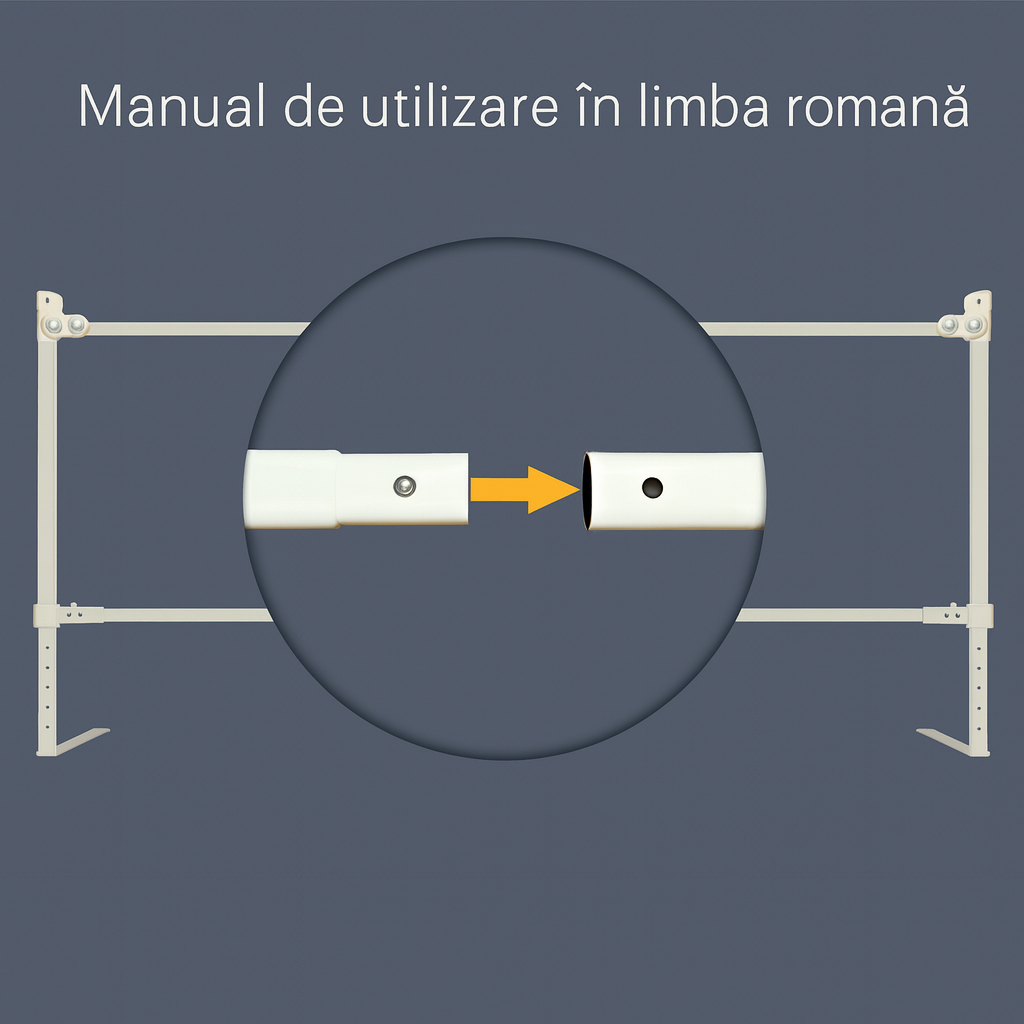 Set 3 Bariere Siguranta Pat Gri 2x200cm + 1x180cm, Înălțime Reglabilă 68-98cm, Protecție pentru Orice Pat,Gri,Conectori Inclusi