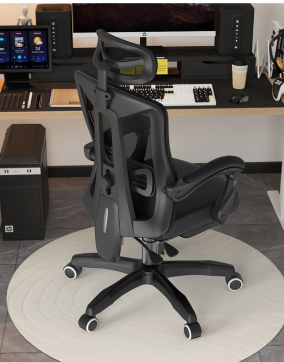 Scaun reglabil pentru Birou sau Gaming Ergonomic Negru