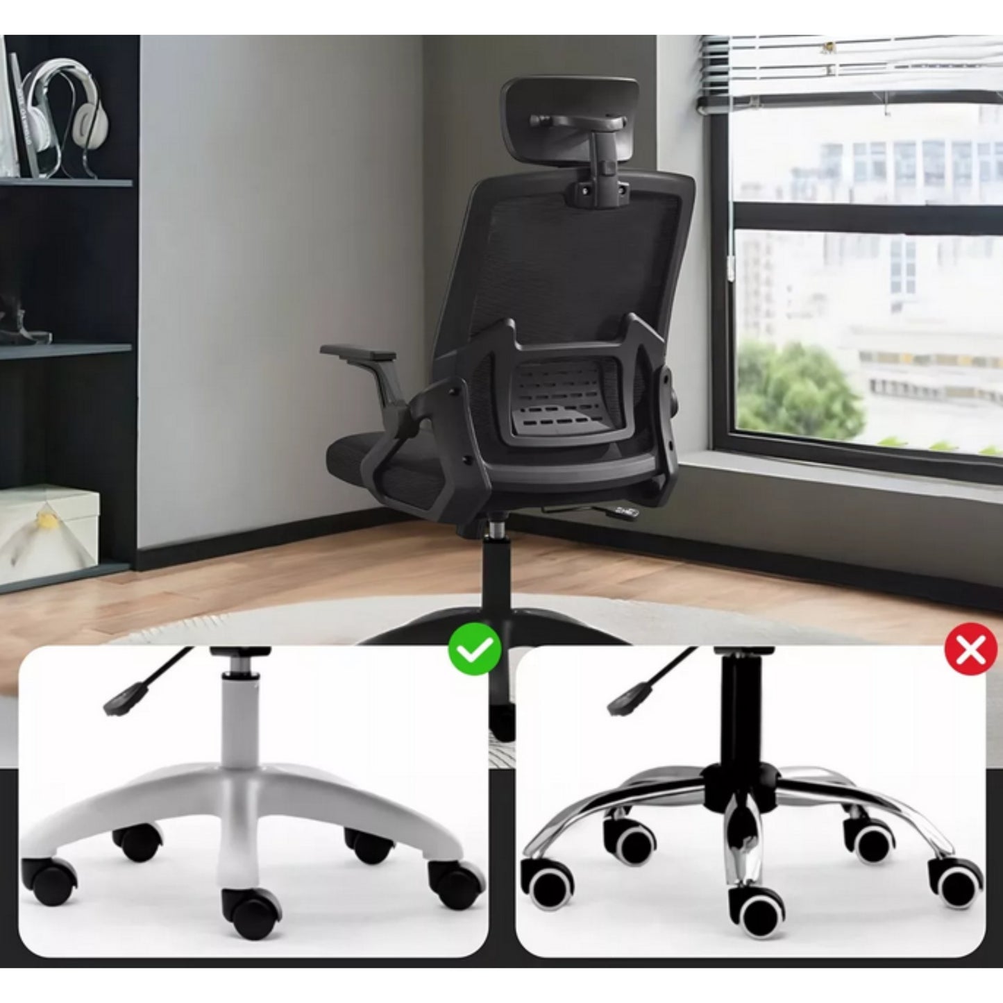 Scaun ergonomic reglabil pentru birou sau gaming, culoare negru