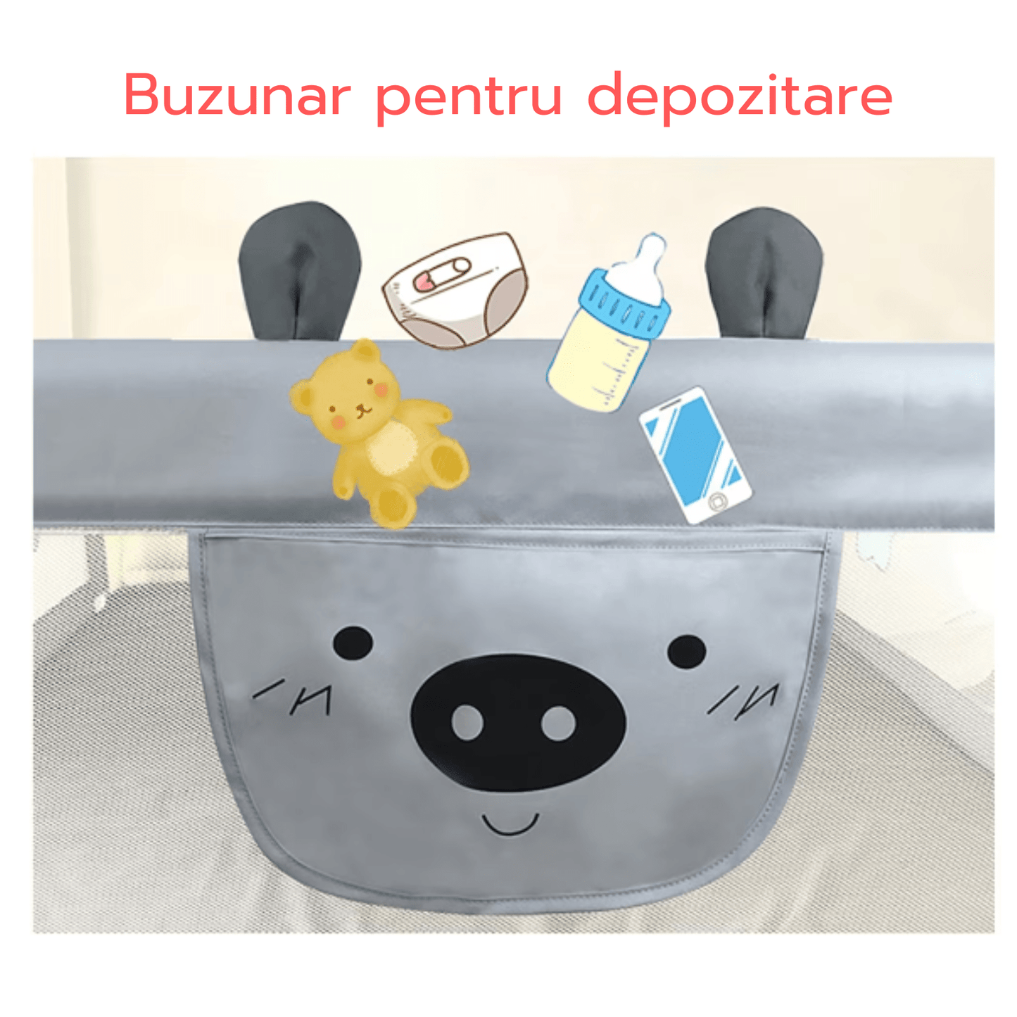 Bariera protectie pat HappyKID culisanta XXL - Seliodrox srl