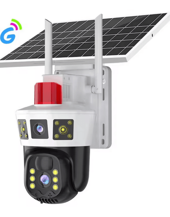 Camera de supraveghere SPY® 2in1 cu Panou Solar inclus 10W, 4MP,4K,Sim,4G