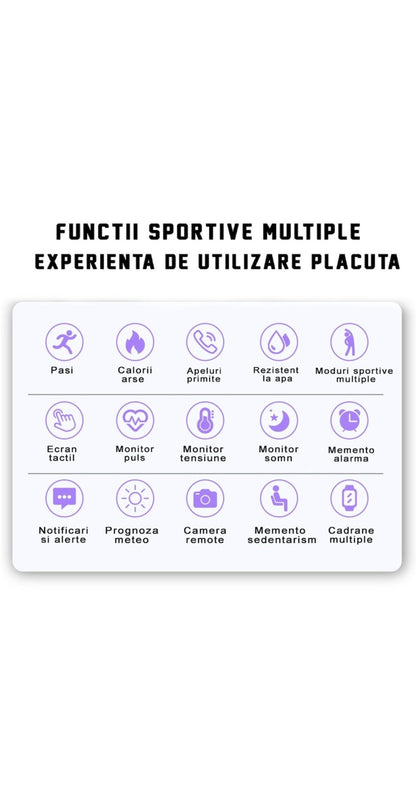 Ceas smartwatch si bratara fitness RoHS® Negru - Seliodrox srl