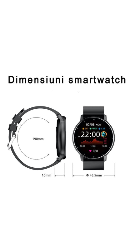 Ceas smartwatch si bratara fitness RoHS® Negru - Seliodrox srl