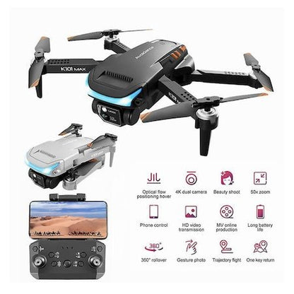 Drona RoHS K101 Max Avoidance GPS WiFI 4K UHD Dual Camera pentru Adulti si Copii - Seliodrox srl