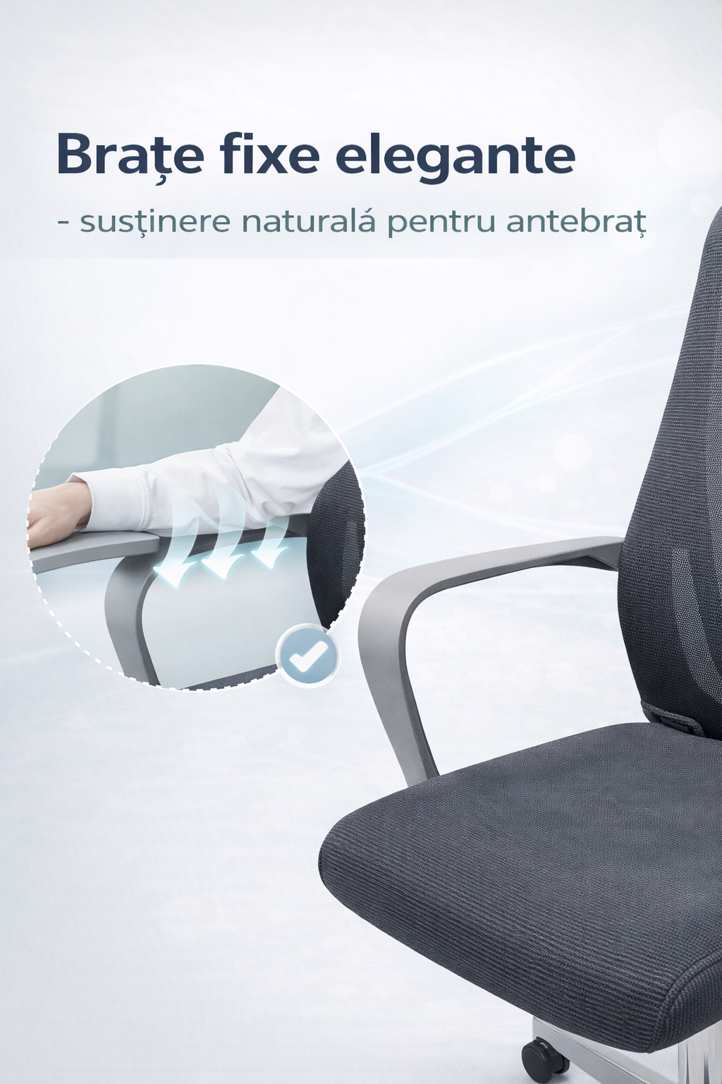 Scaun ergonomic gaming birou RoHS® gri – reglabil design modern confort maxim – imagine 6