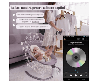 Leagan Electric HappyKids Multifunctional Pentru Bebelusi - Seliodrox srl