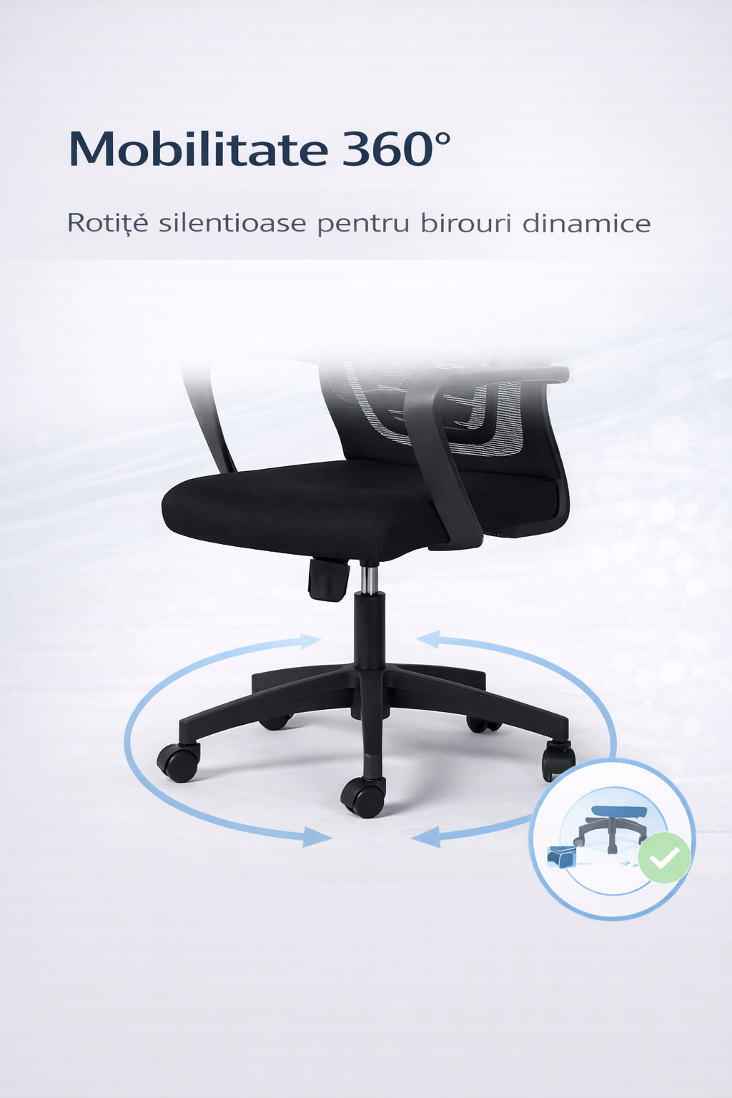 Scaun ergonomic gaming birou RoHS® negru inchis – ajustabil durabil premium – imagine 3
