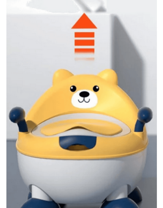 Olița pentru Copii Bear Potty Galbenă – Design Drăguț, Confort și Stabilitate