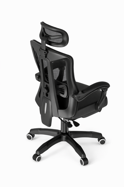 Scaun ergonomic birou gaming RoHS® negru – mesh tetiera 2D suport lombar 120kg – imagine 5