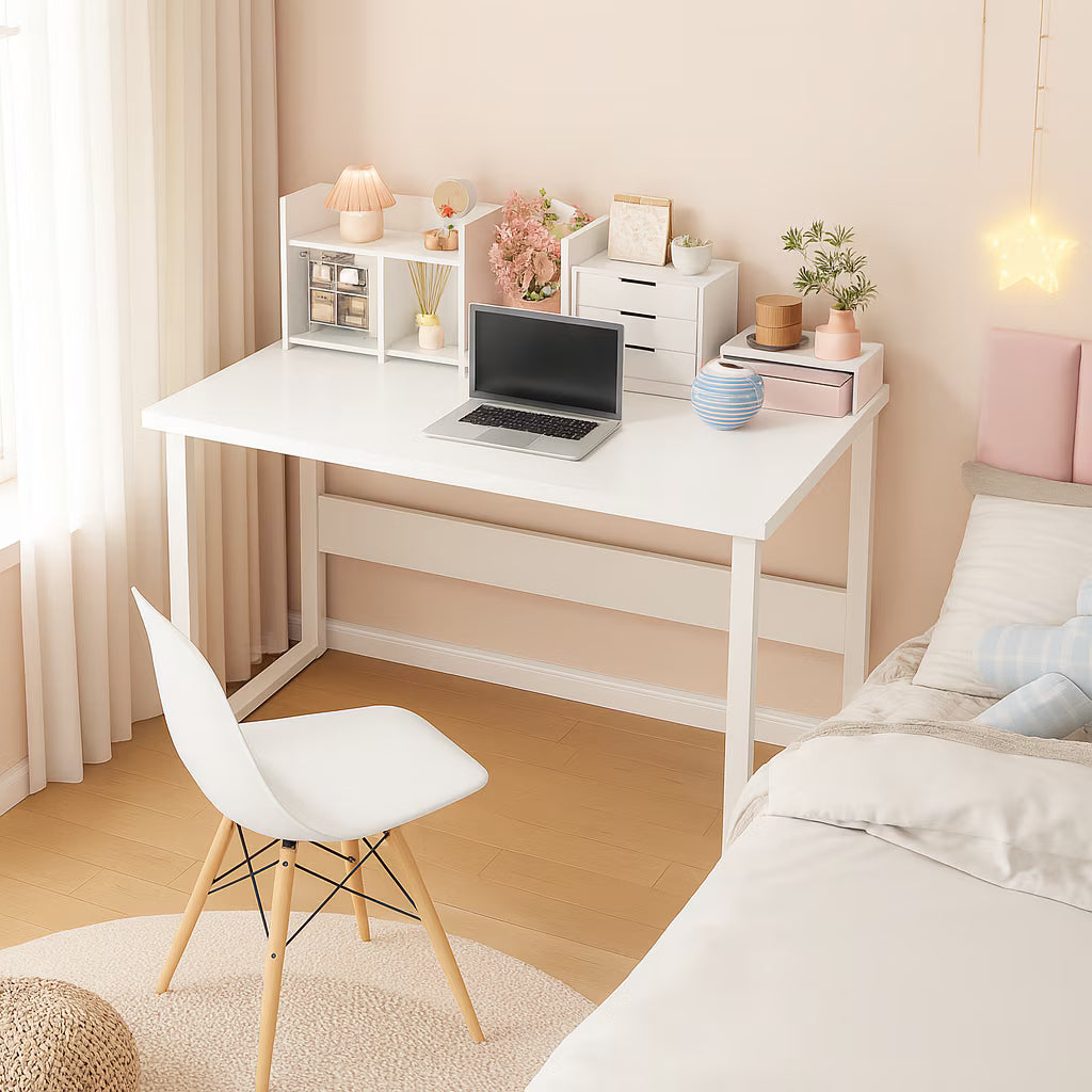 Birou calculator cu raft HomeOFFICE RoHS® model scandinav – design minimalist natural – imagine 4