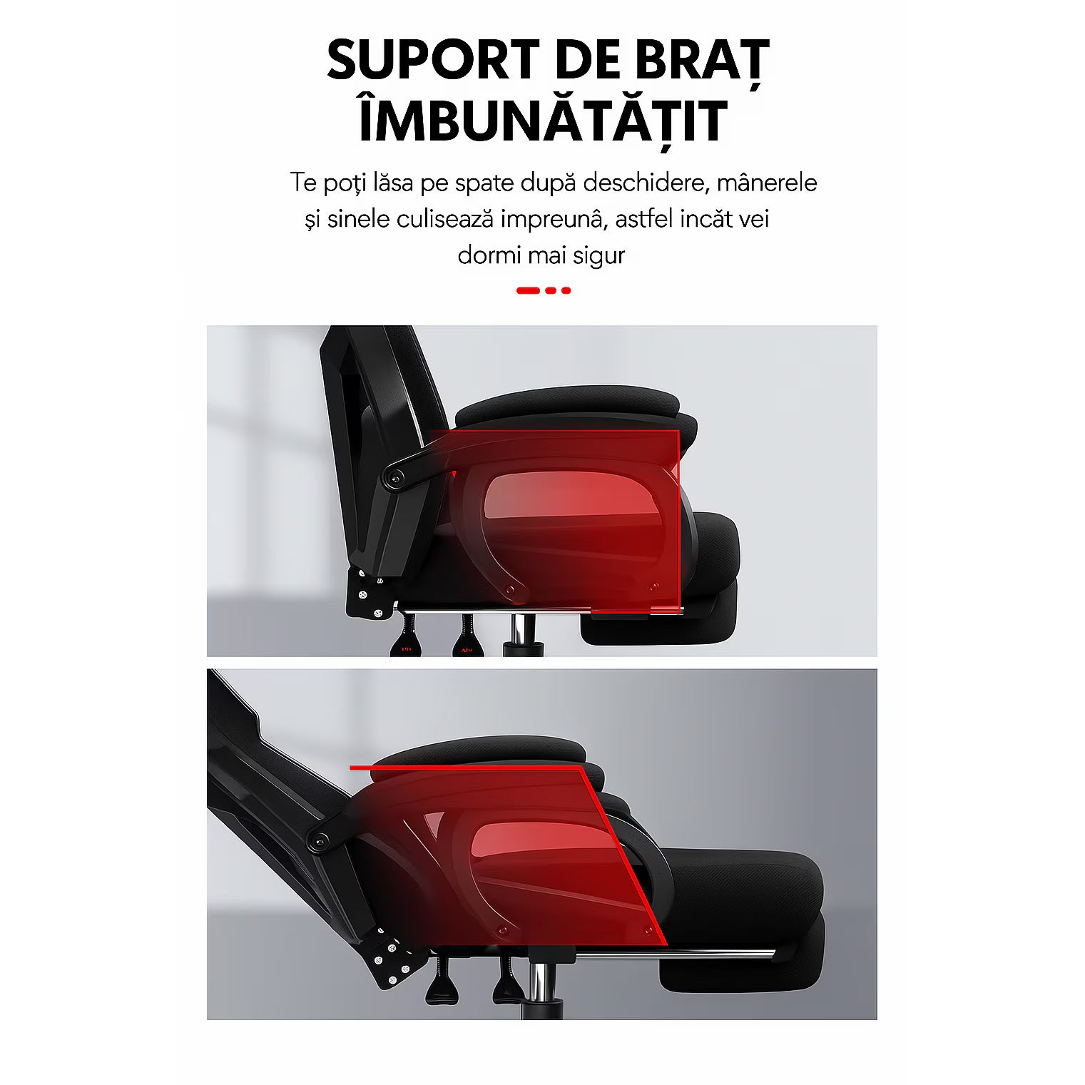 Scaun gaming RoHS® ExtremePro material ergonomic ajustabil – confort profesional – imagine 6