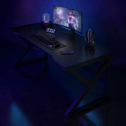 Birou gaming Extreme1 120x60cm negru mat RoHS® – design modern suprafata generoasa – imagine 4