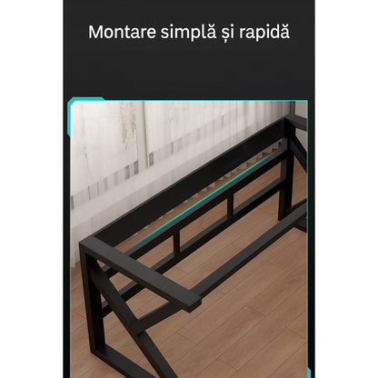 Birou gaming Extreme1 120x60cm negru mat RoHS® – design modern suprafata generoasa – imagine 3