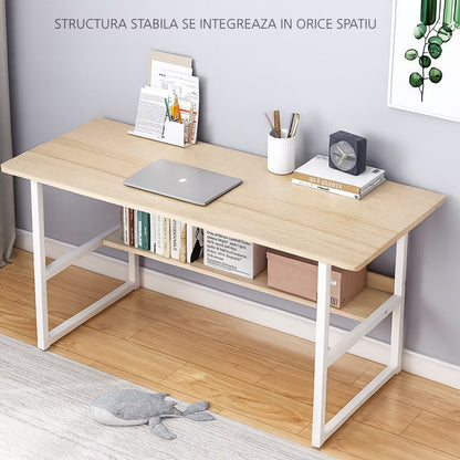 Birou calculator cu raft HomeOFFICE RoHS® model scandinav premium – spatios modern – imagine 4