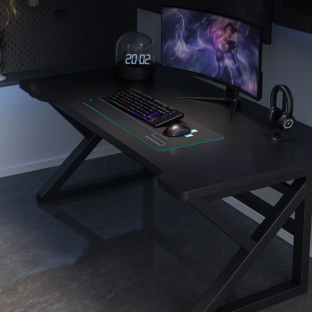 Birou gaming Extreme1 120x60cm negru mat RoHS® – design modern suprafata generoasa – imagine 5