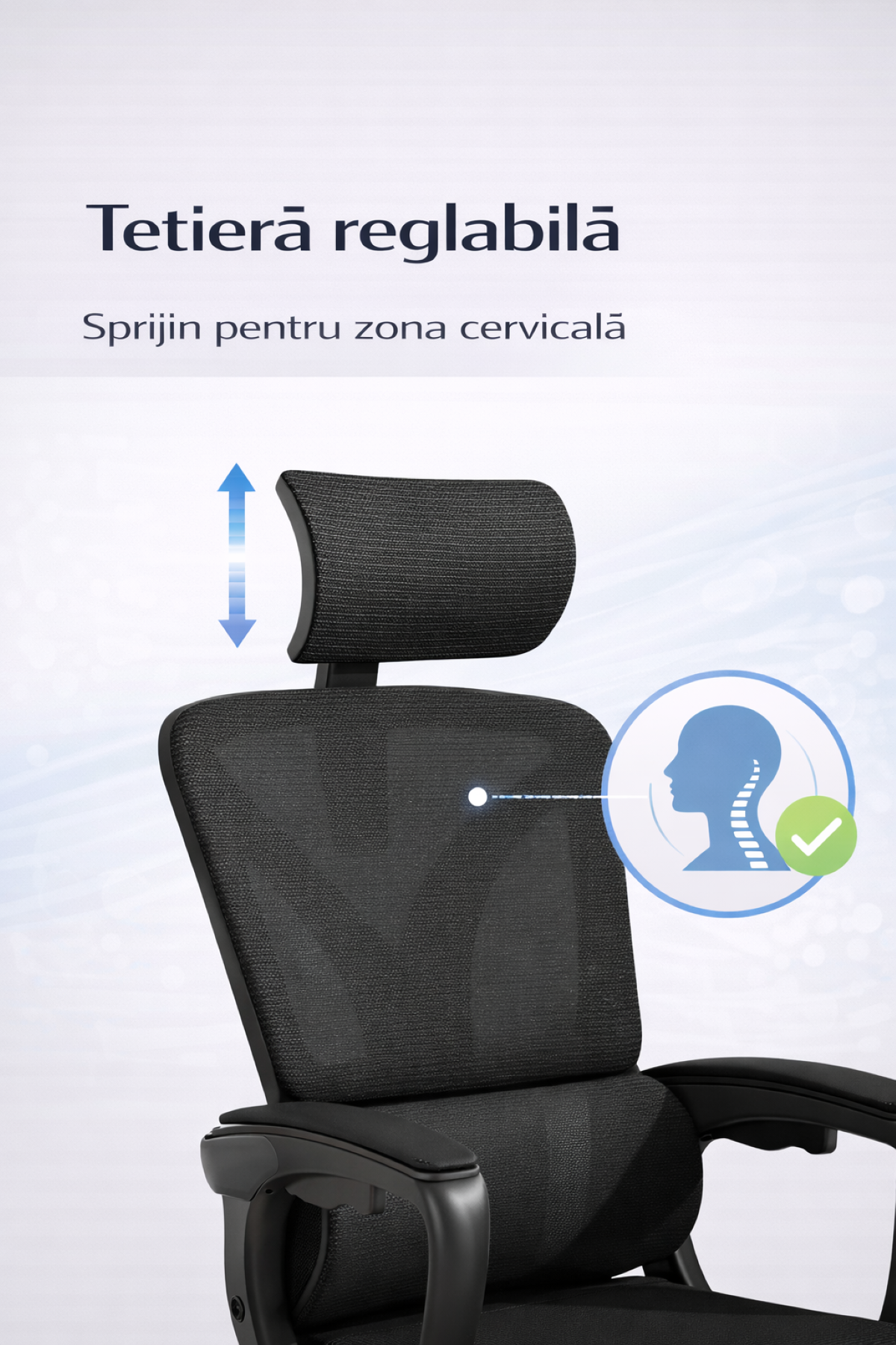 Scaun ergonomic gaming birou RoHS® negru dark – design agresiv confort superior – imagine 6
