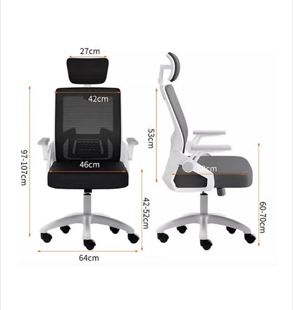 Scaun ergonomic reglabil pentru birou sau gaming, culoare neagră – design modern, confort sporit și susținere lombară. Ideal pentru sesiuni prelungite de muncă sau joc - Seliodrox srl
