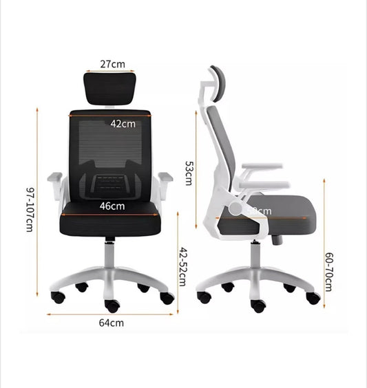 Scaun ergonomic reglabil pentru birou sau gaming, culoare neagră – design modern, confort sporit și susținere lombară. Ideal pentru sesiuni prelungite de muncă sau joc - Seliodrox srl