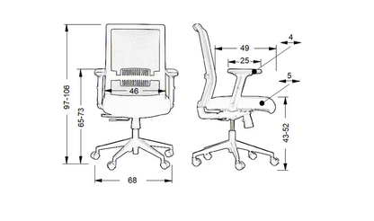 Scaun pivotant ergonomic pentru casa si birou - Seliodrox srl